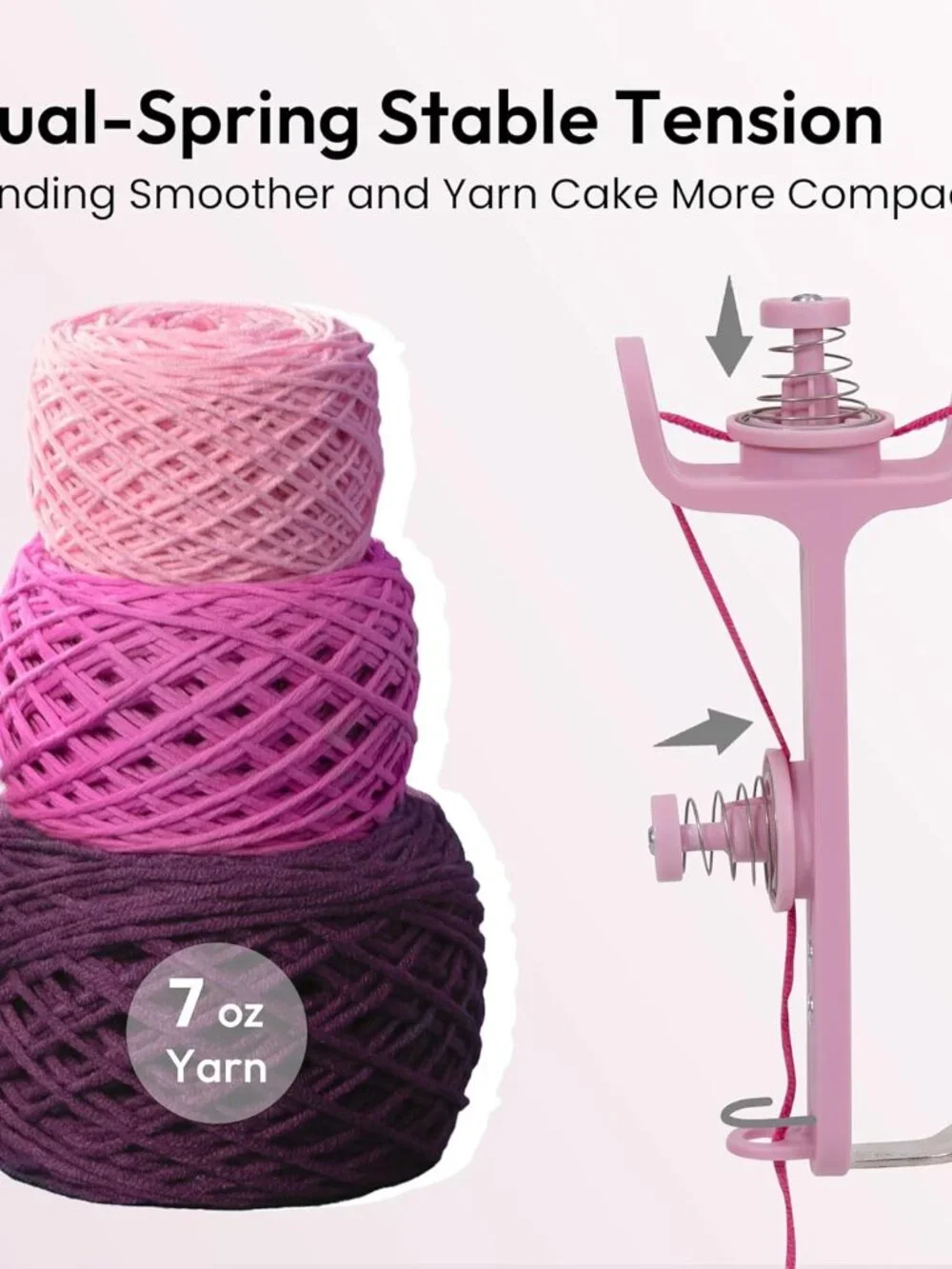 Yarn Winder, Electric Yarn Ball Winder for Crocheting, Compact Yarn Cake Winder - Picture 3 of 7